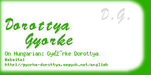 dorottya gyorke business card